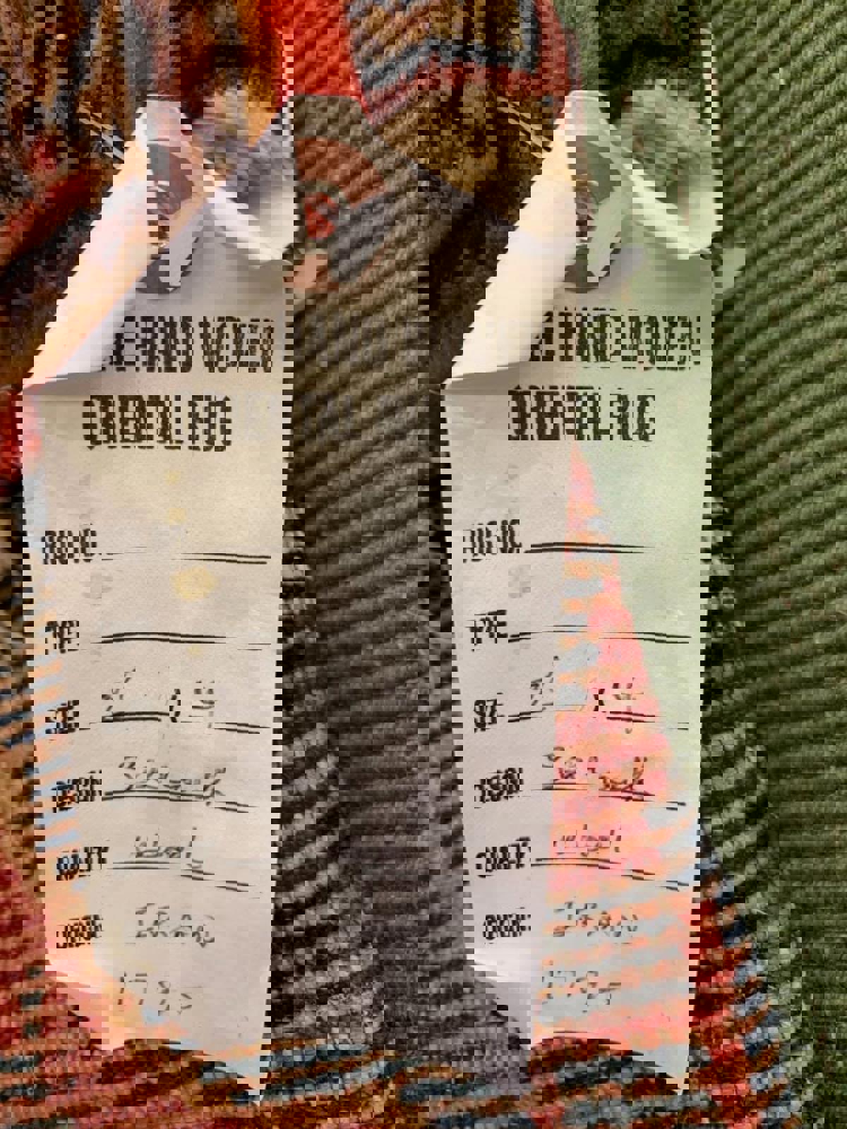 2'1"x4' Antique Handmade 100% Wool Persian Sarouk Rug