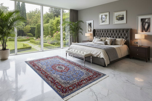 Hand-Knotted Persian Isfahan Rug - 4’6”x7’9”