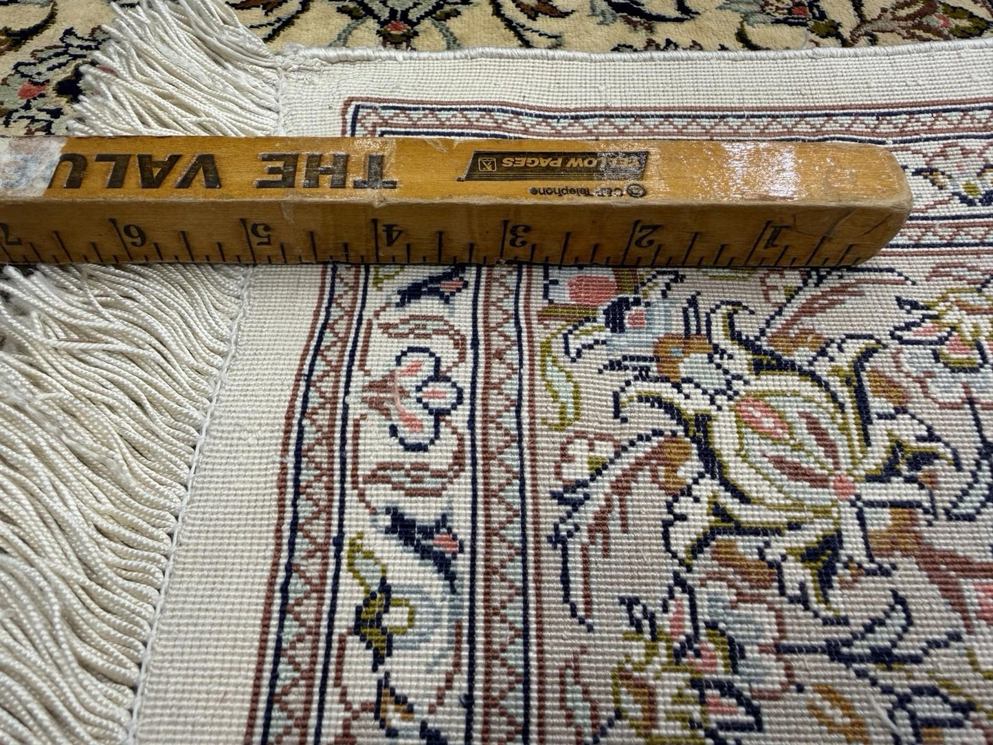 3x5 Luxurious Fine Hand-Knotted 100% Silk Persiane Qume Rug Handmade Beige