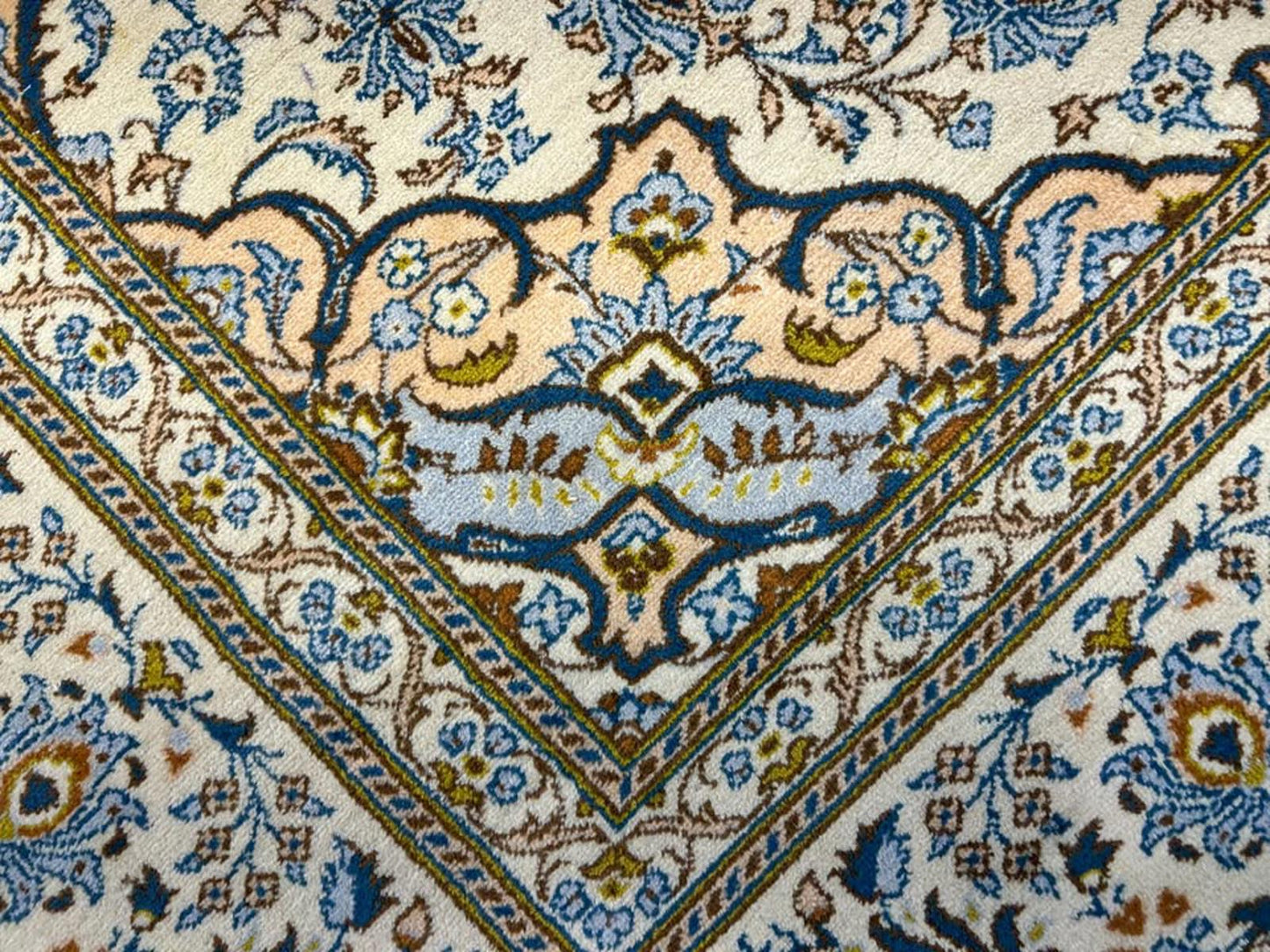 7'x10'9" Antique Handmade 100% Wool Persian Kashan Rug - Signed