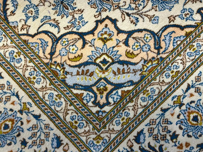 7'x10'9" Antique Handmade 100% Wool Persian Kashan Rug - Signed