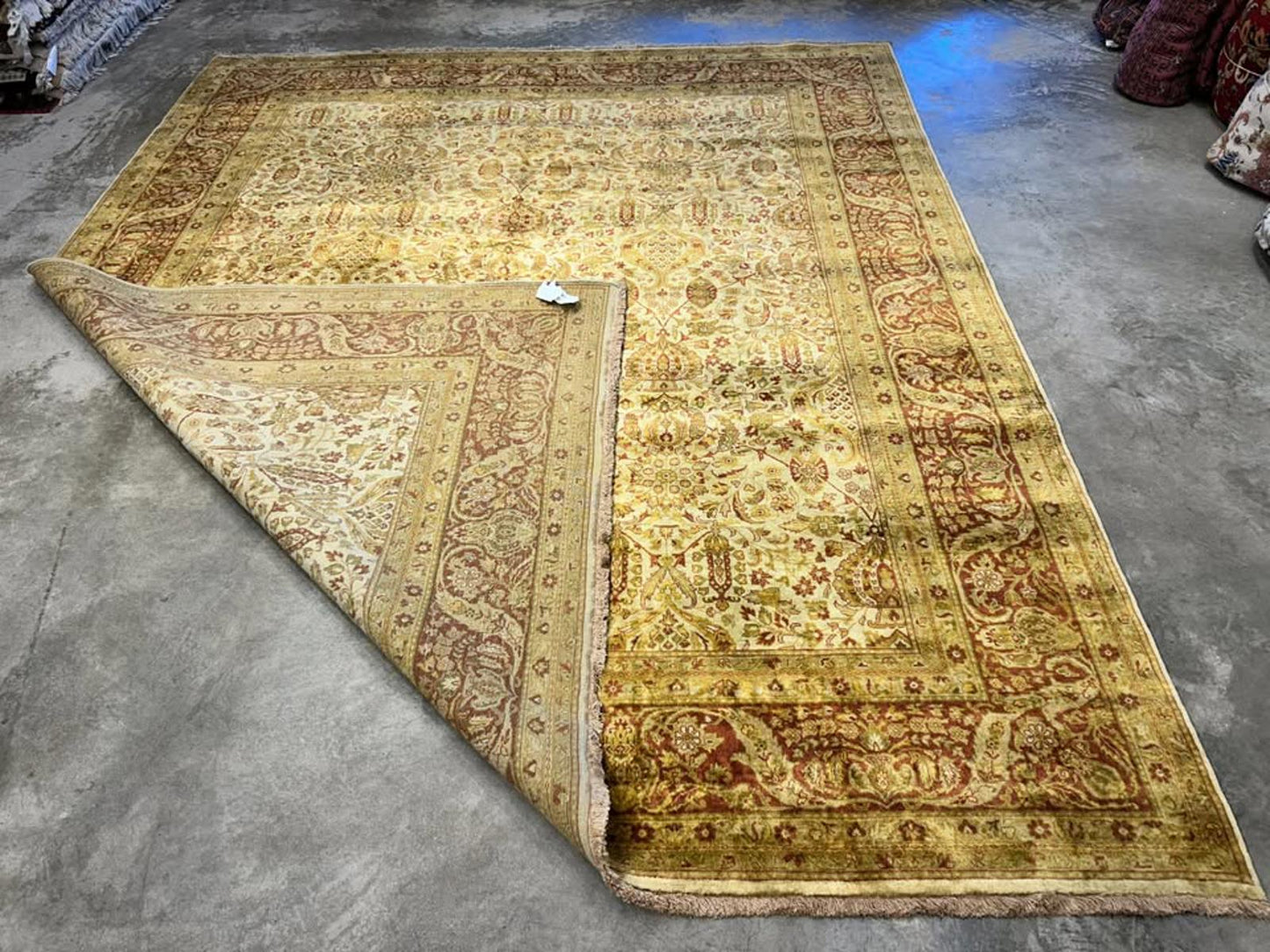 9'x11'9" Handmade 100% Wool All-over Indian Rug
