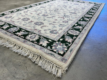 4’1”x6’2” Hand-knotted Wool All-Over Rug - Traditional Oriental Carpet