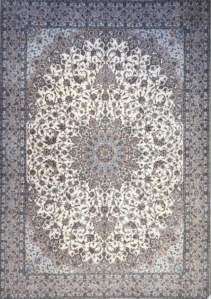 11’7”x16’6” Palace Size Hand-Knotted Wool & Silk Isfahane Area Rug 11x16