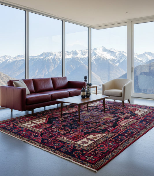 Hand-Knotted Persian Nahavand Rug - 5'3"x8'1"