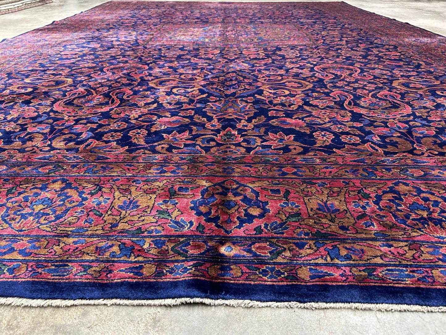 9x14 Very Fine Hand-knotted Antique Wool Manchester Kashane Signed Rug Handmade