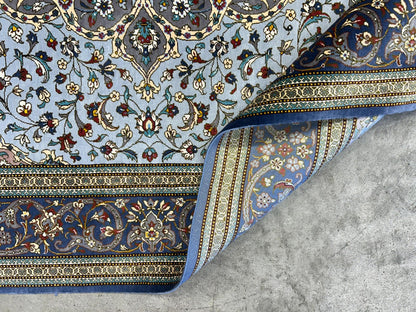 3x5 Luxurious Fine Hand-Knotted 100% Silk Signed Persiane Qume Rug Handmade