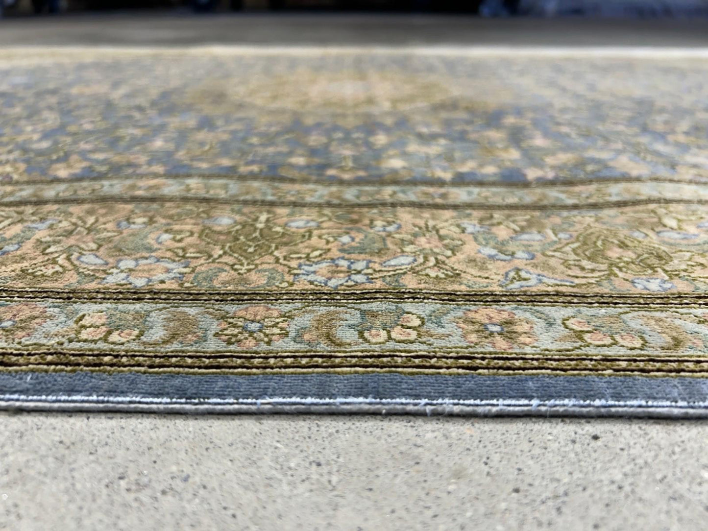 3x5 Luxurious Fine Hand-Knotted 100% Silk Persiane Qume Rug Handmade Green