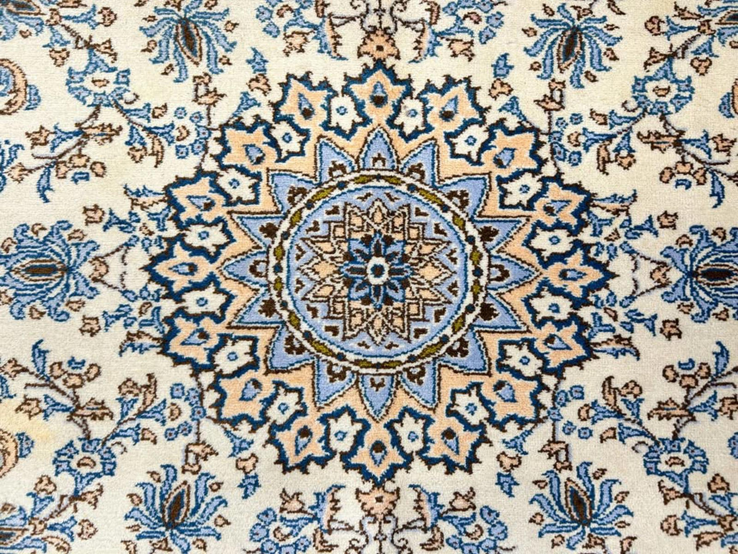 7'x10'9" Antique Handmade 100% Wool Persian Kashan Rug - Signed