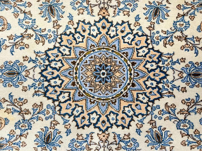 7'x10'9" Antique Handmade 100% Wool Persian Kashan Rug - Signed