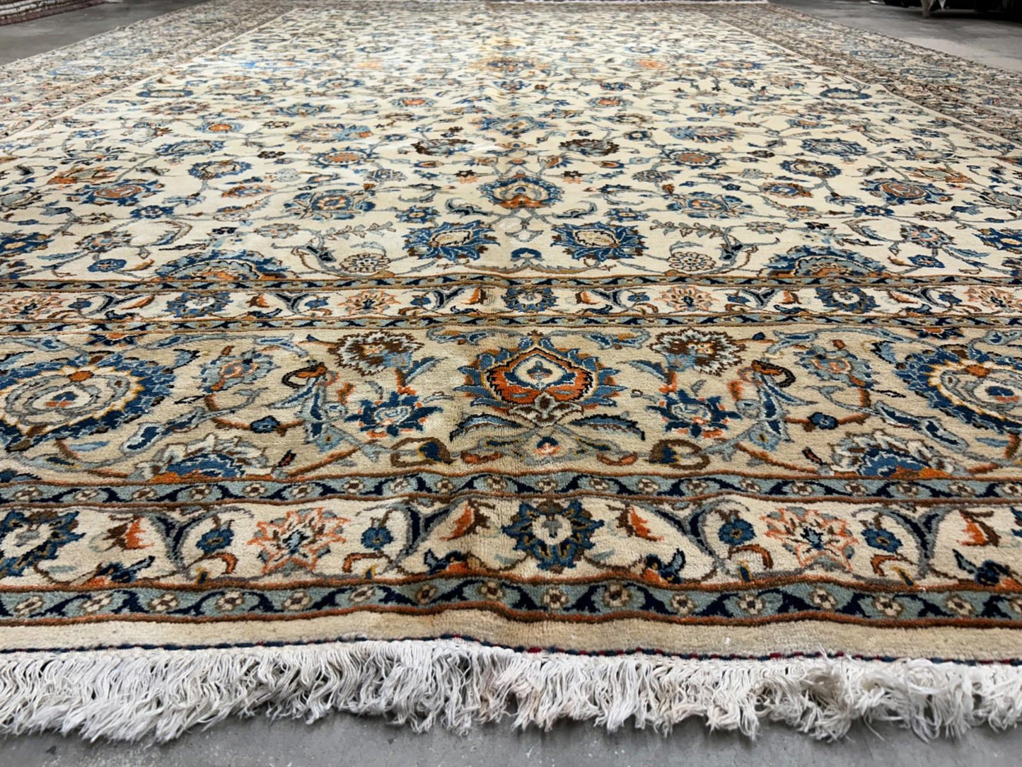 10’4”x15’2” Hand-Knotted Wool All-over Kashane Area Rug - Handmade Carpet 10x15