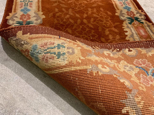 2'x4' Antique Handmade 100% Wool Rug