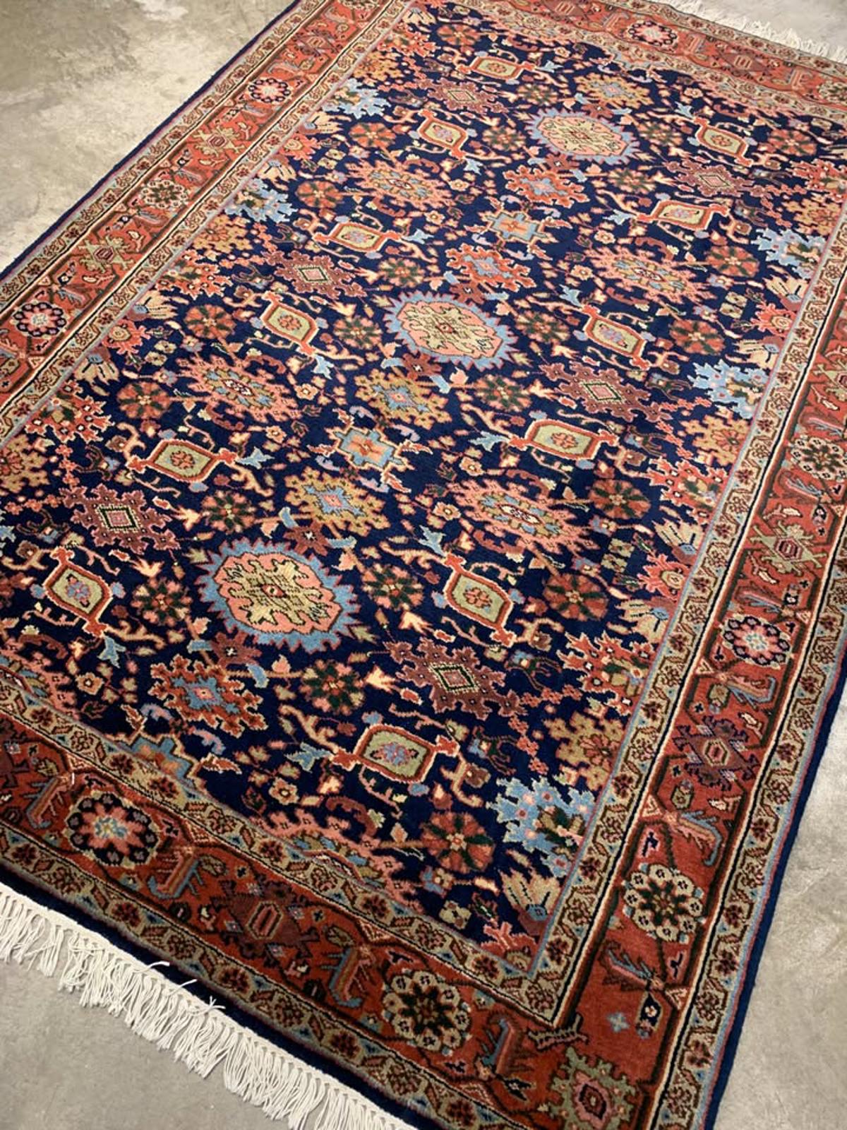 5'5"x7'1" Handmade 100% Wool IndoMahal Rug