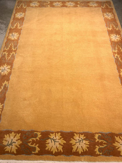 5'7"x7'10" Handmade 100% Wool Gabbeh Design Rug