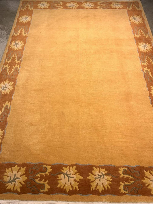 5'7"x7'10" Handmade 100% Wool Gabbeh Design Rug