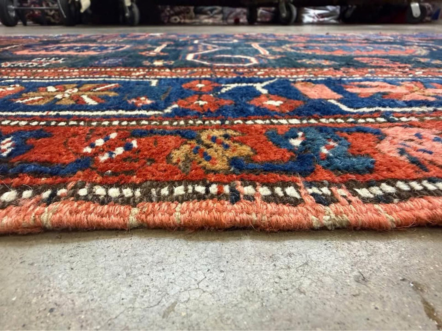 3’5”x10’3” Very Old Antique Heriz Bakhshayesh Runner