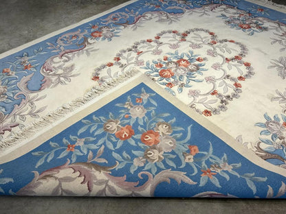 8'2"x11'2" Handmade 100% Wool Chinese Abusson Rug