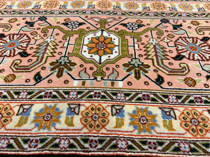 8’1”x10’ Hand-Knotted Fine Wool & Silk Herize Area Rug - Handmade Carpet 8x10