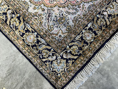 3x5 Luxurious Fine Hand-Knotted 100% Silk Pictorial Persiane Qume Rug Handmade