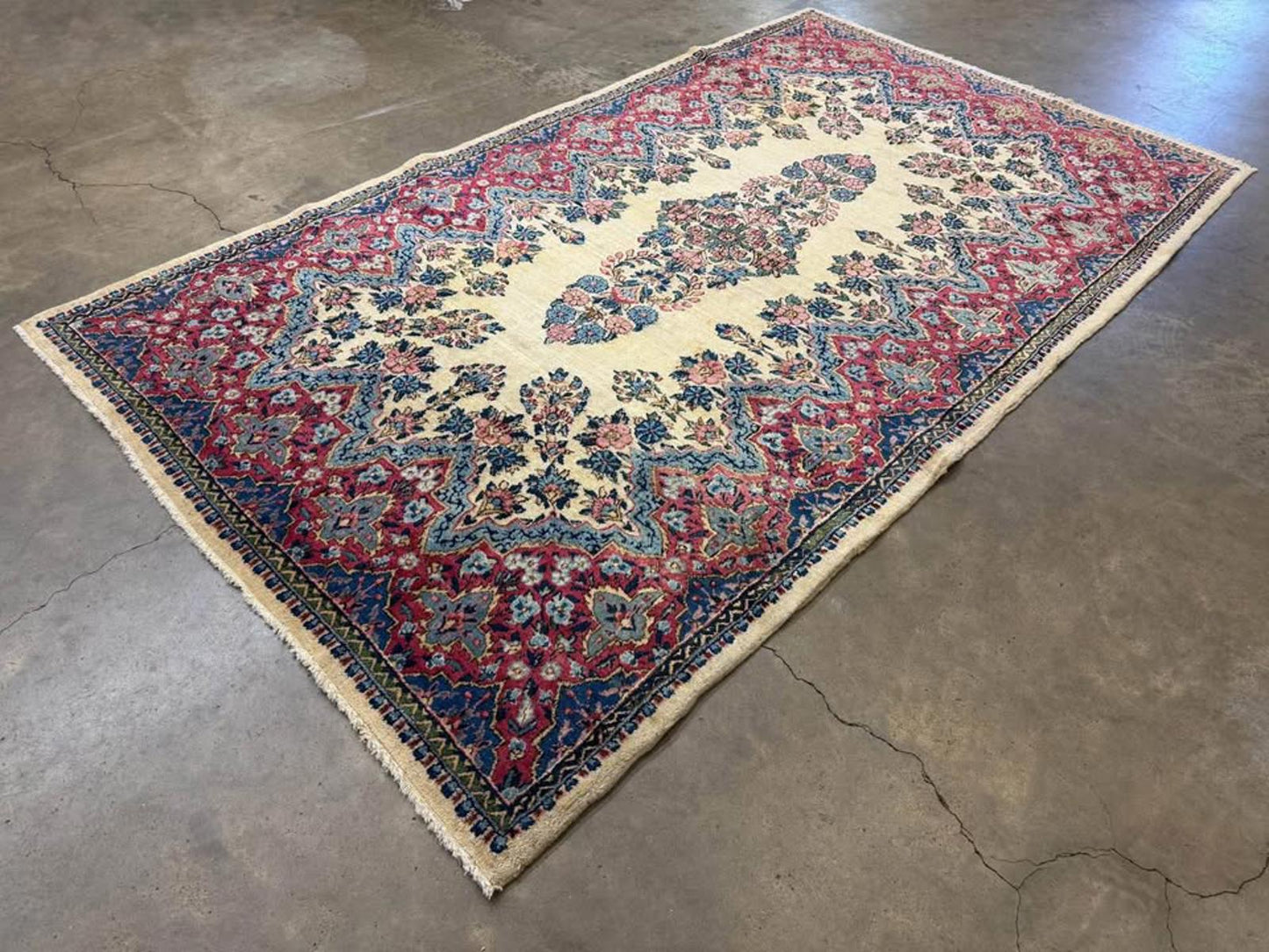 4’2”x7’2” Handmade Kerman Rug
