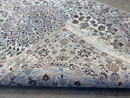 3'2"x4'7" Very Fine Handmade Wool & Silk  Persian Nain Rug