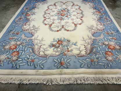 8'2"x11'2" Handmade 100% Wool Chinese Abusson Rug