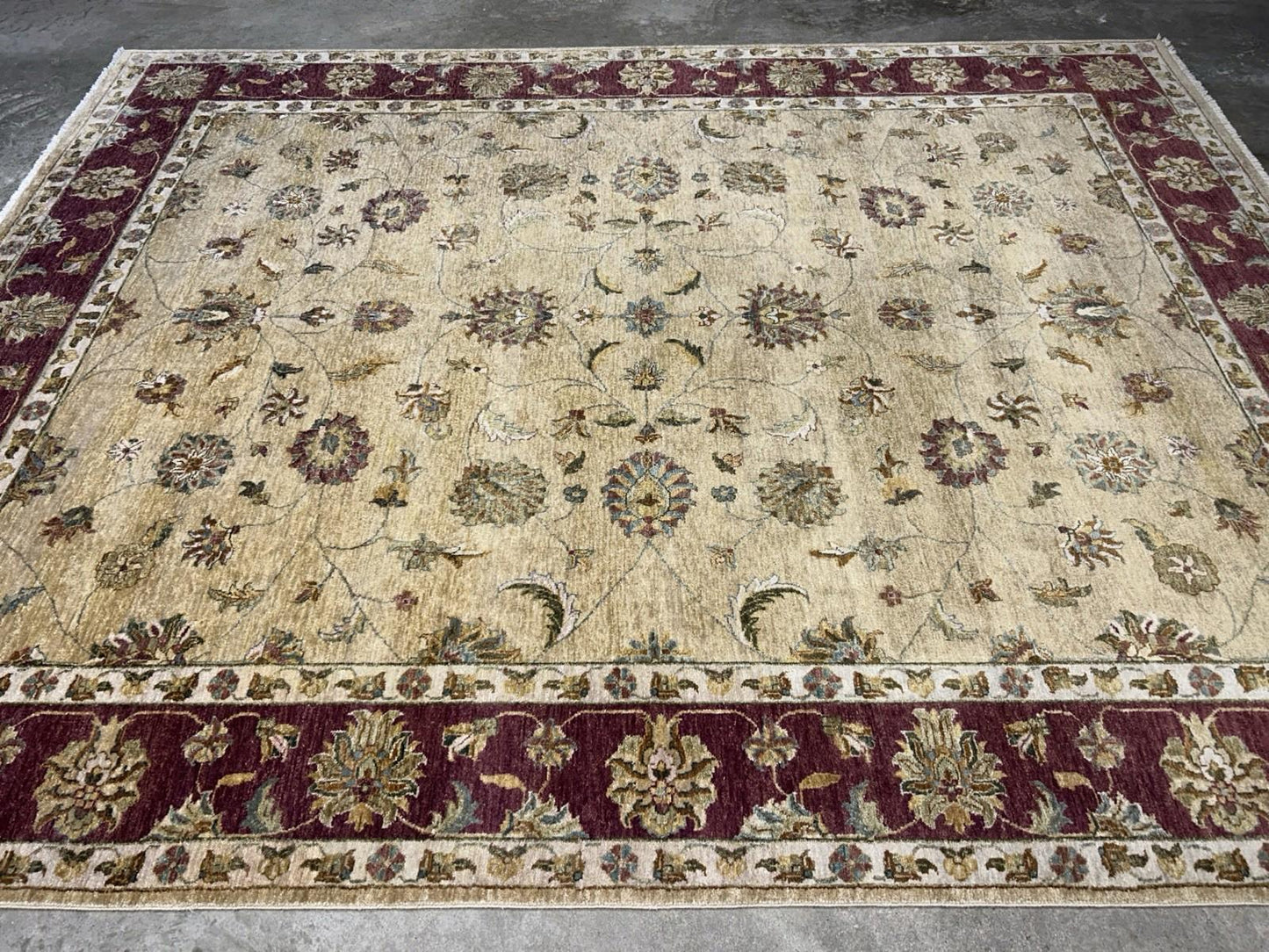 8’x10’ Hand-Knotted Wool Pishawar All-over Area Rug