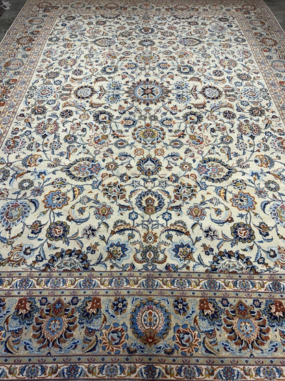 10’5”x14’5” Hand-Knotted Wool All-over Kashane Area Rug - Handmade Carpet 10x14