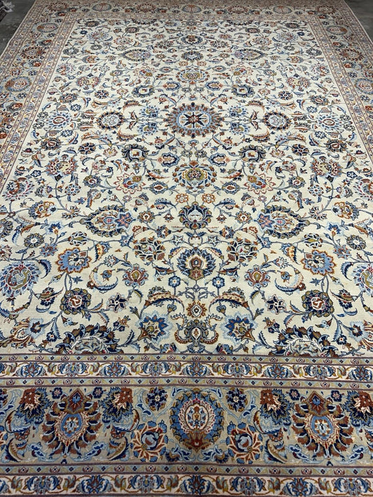 10’5”x14’5” Hand-Knotted Wool All-over Kashane Area Rug - Handmade Carpet 10x14
