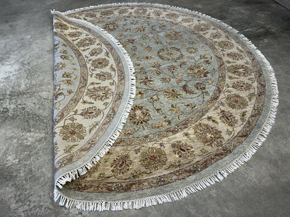 8’ Diameter Hand-knotted Wool Round Area Rug - Handmade Carpet 8x8 Green