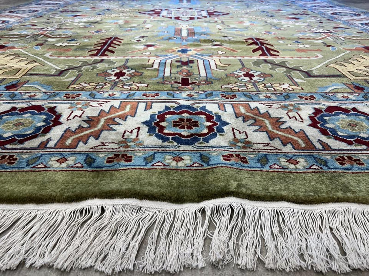 8'10"x11'10" Handmade 100% Wool IndoHeriz Rug