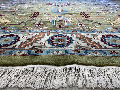 8'10"x11'10" Handmade 100% Wool IndoHeriz Rug