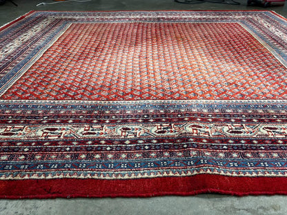 7'6"x8'5" Handmade 100% Wool Persian Sarouk Rug