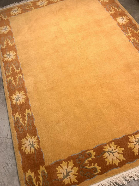 5'7"x7'10" Handmade 100% Wool Gabbeh Design Rug