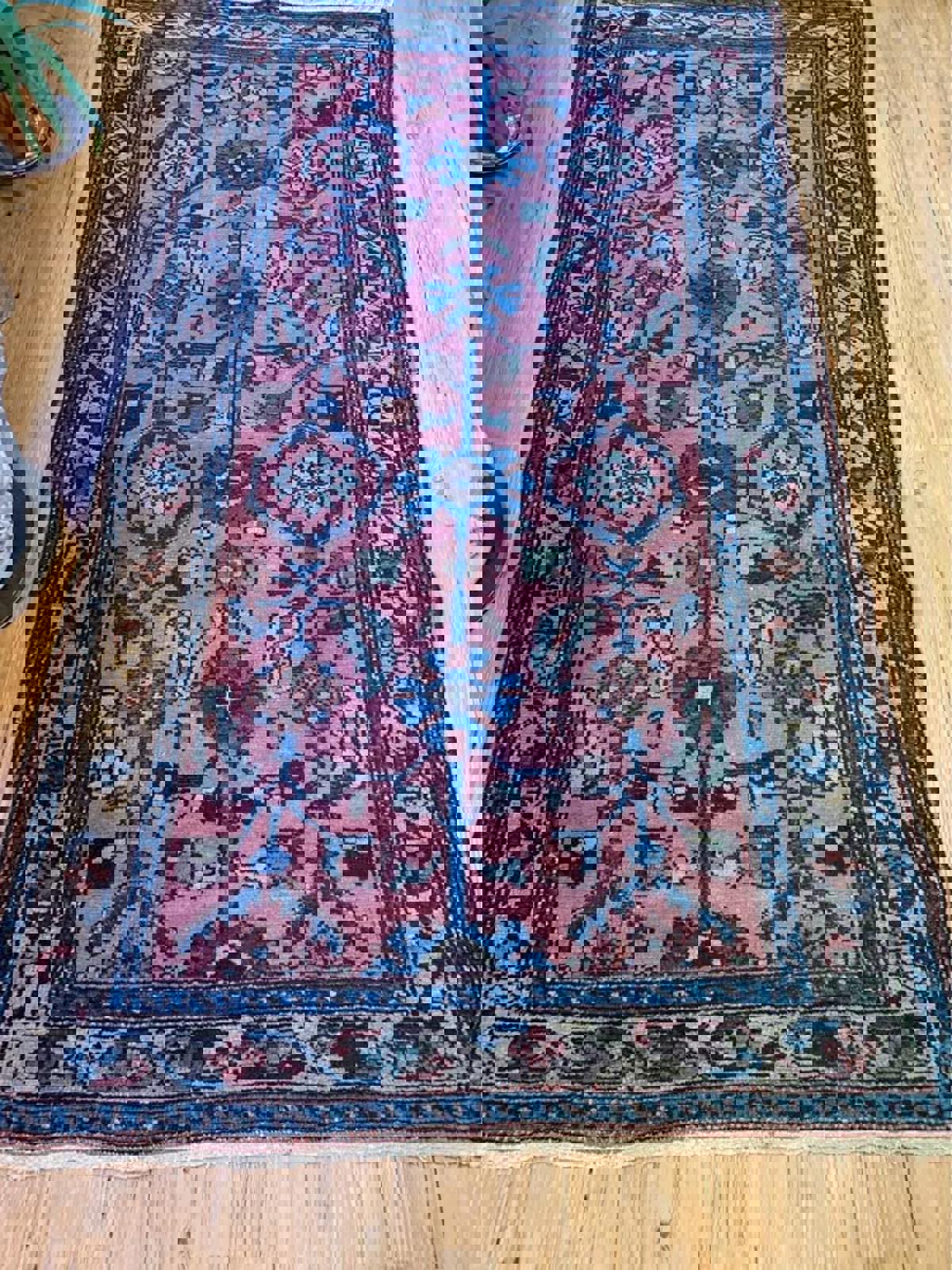 3’5”x6’ Antique Handmade Persian Hamadan Rug