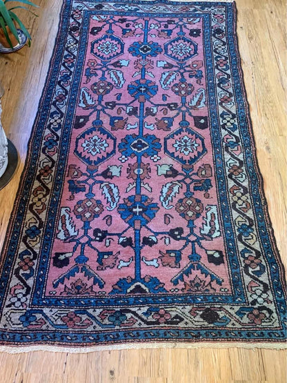 3’5”x6’ Antique Handmade Persian Hamadan Rug