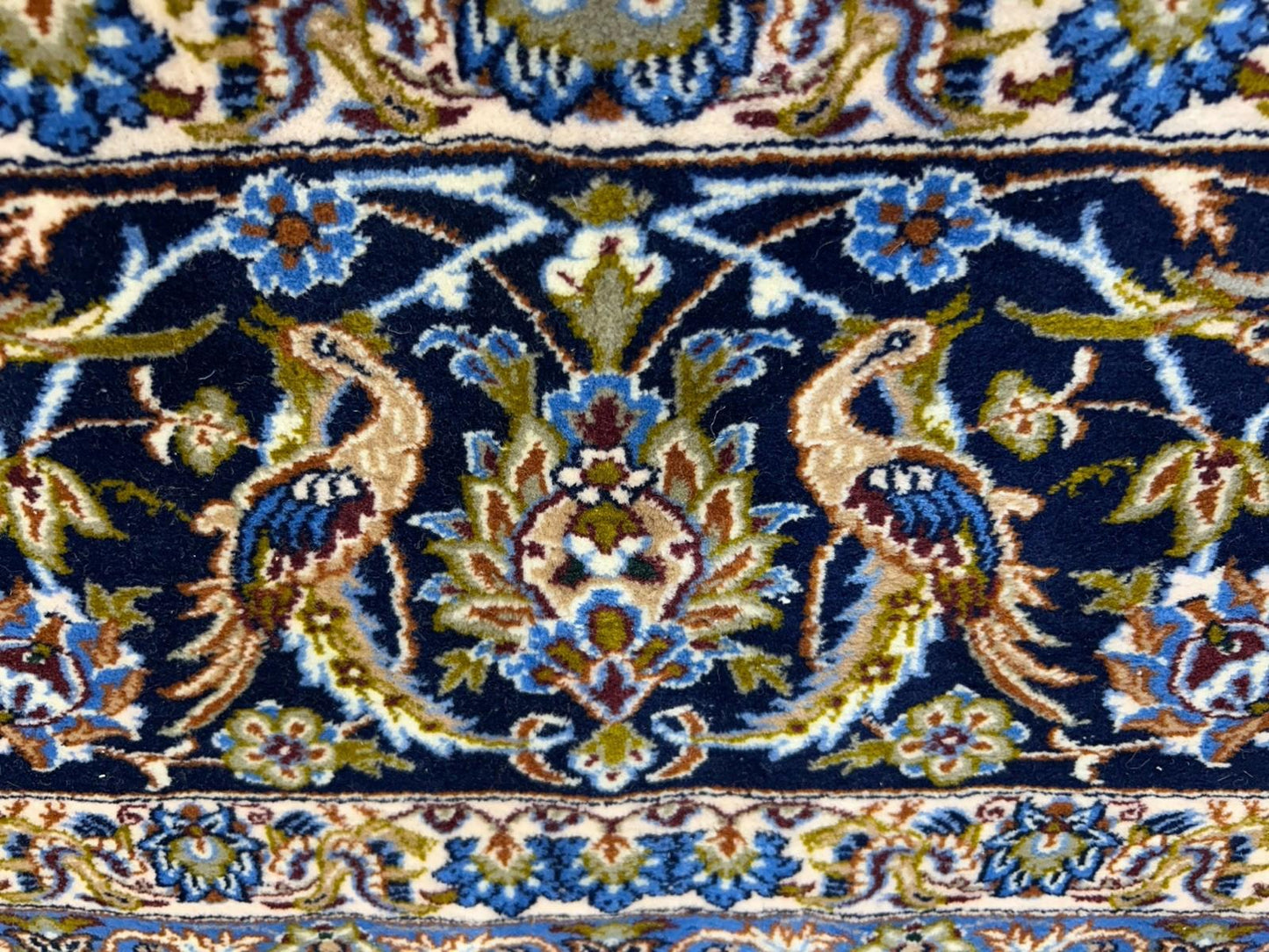 6’10”x9’10” Hand-Knotted  Fine Wool & Silk Isfahane  Area Rug - Medallion Carpet