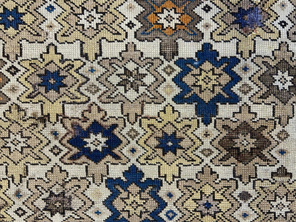 3'9"x5' Antique Hand-knotted Wool Caucasian Area Rug - Handmade 4x5 Carpet