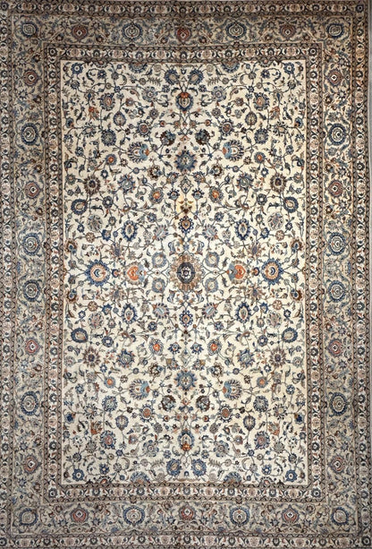 10’4”x15’2” Hand-Knotted Wool All-over Kashane Area Rug - Handmade Carpet 10x15