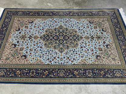 3x5 Luxurious Fine Hand-Knotted 100% Silk Signed Persiane Qume Rug Handmade