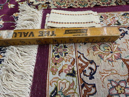 3x5 Luxurious Fine Hand-Knotted 100% Silk Signed Persiane Qume Rug Handmade