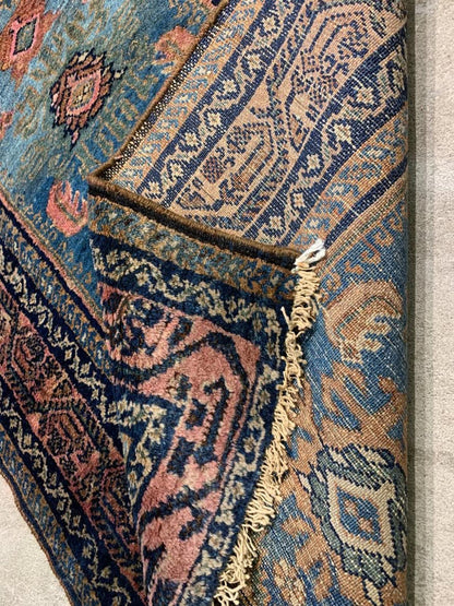 2'7"x3'11" Antique Handmade 100% Wool Persian Hamadan Rug