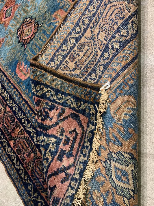 2'7"x3'11" Antique Handmade 100% Wool Persian Hamadan Rug