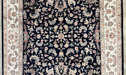 9'x12' Hand-Knotted Wool & Silk Pile Sinopersian kashan Area Rug
