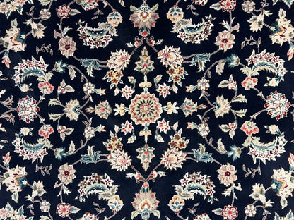 9'x12' Hand-Knotted Wool & Silk Pile Sinopersian kashan Area Rug