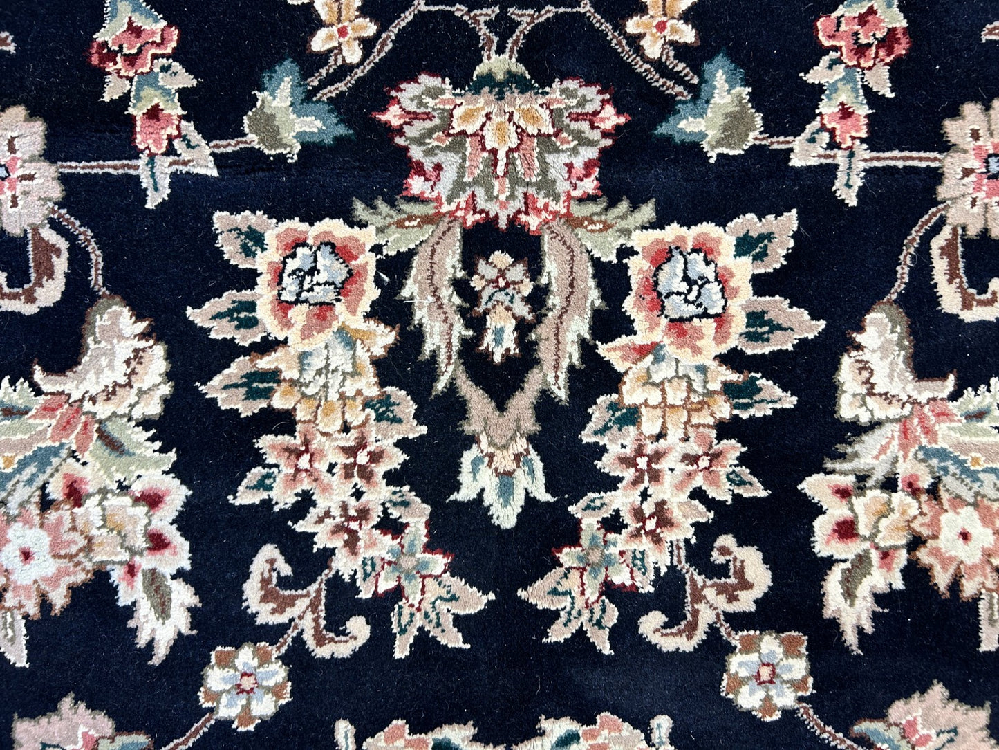 9'x12' Hand-Knotted Wool & Silk Pile Sinopersian kashan Area Rug