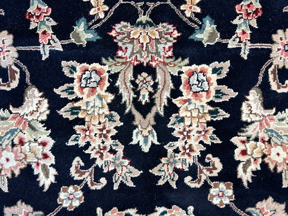 9'x12' Hand-Knotted Wool & Silk Pile Sinopersian kashan Area Rug