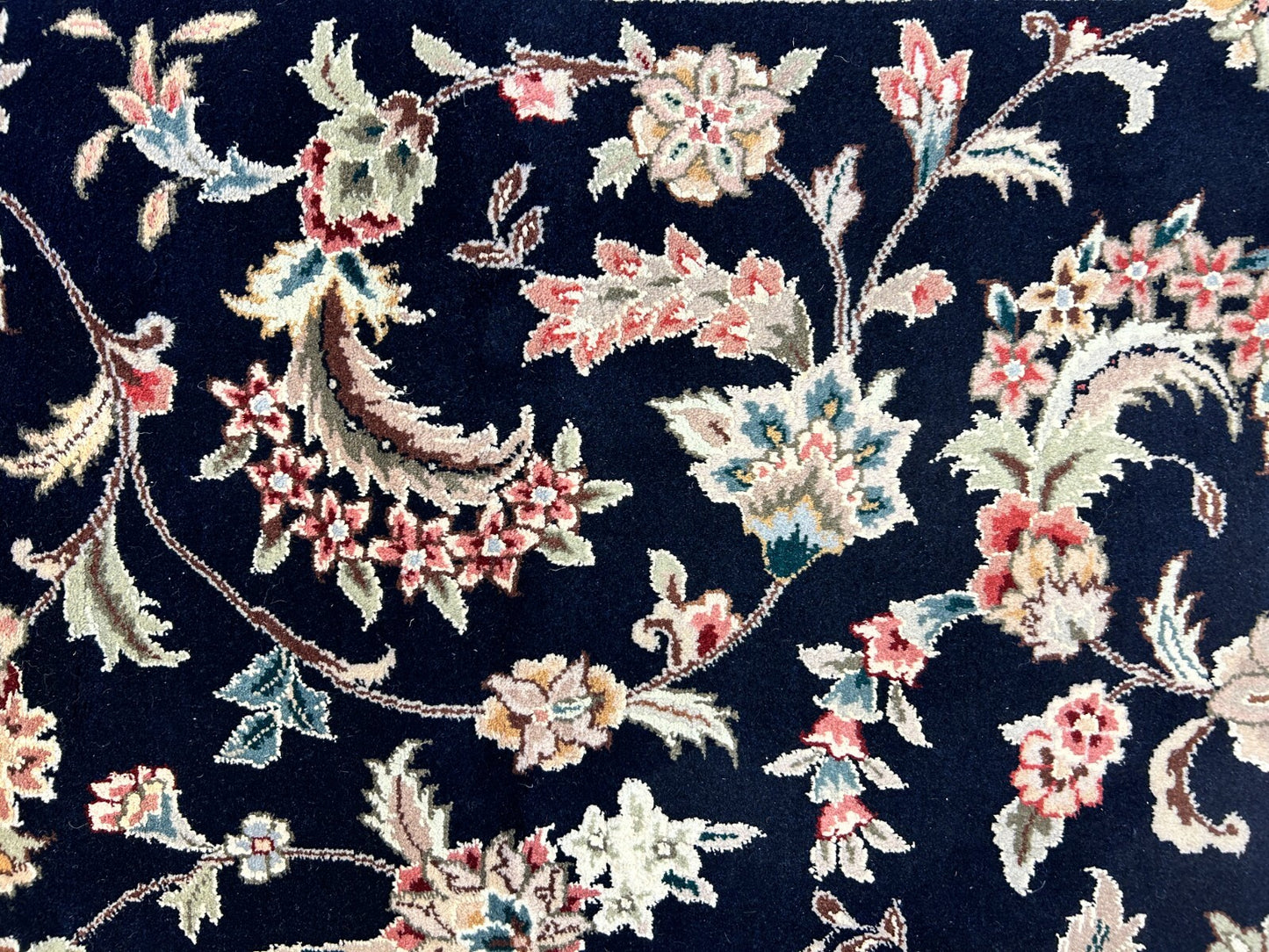 9'x12' Hand-Knotted Wool & Silk Pile Sinopersian kashan Area Rug