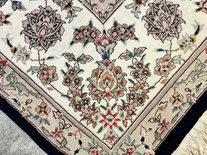 9'x12' Hand-Knotted Wool & Silk Pile Sinopersian kashan Area Rug