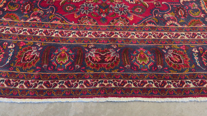 Antique Hand-Knotted Persian Mashad Rug - 9’6”x12’8”
